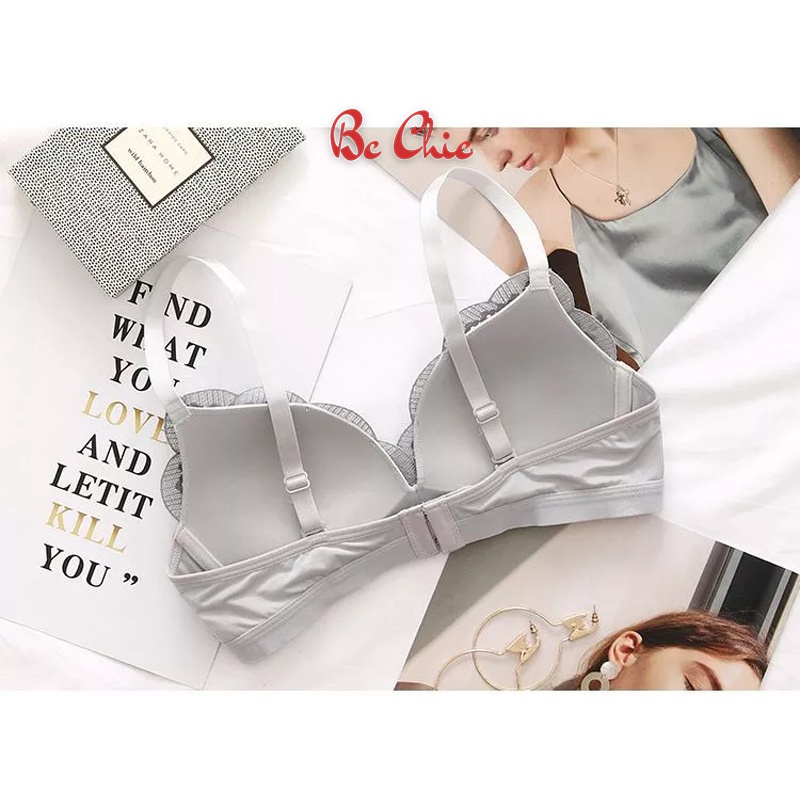 Áo lót đệm mỏng ren hoa đào 34-36-38 A08 BC_CHIC LINGERIE