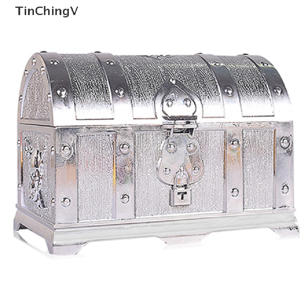 1 Hộp Kho Báu Có Khóa Dùng Trang Trí Tiệc Cưới Phong Cách Retro