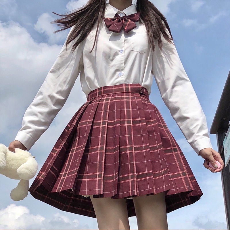 JK leg-shaving pleated skirt new spring and summer full set with pleated skirt authentic Japanese school skirt