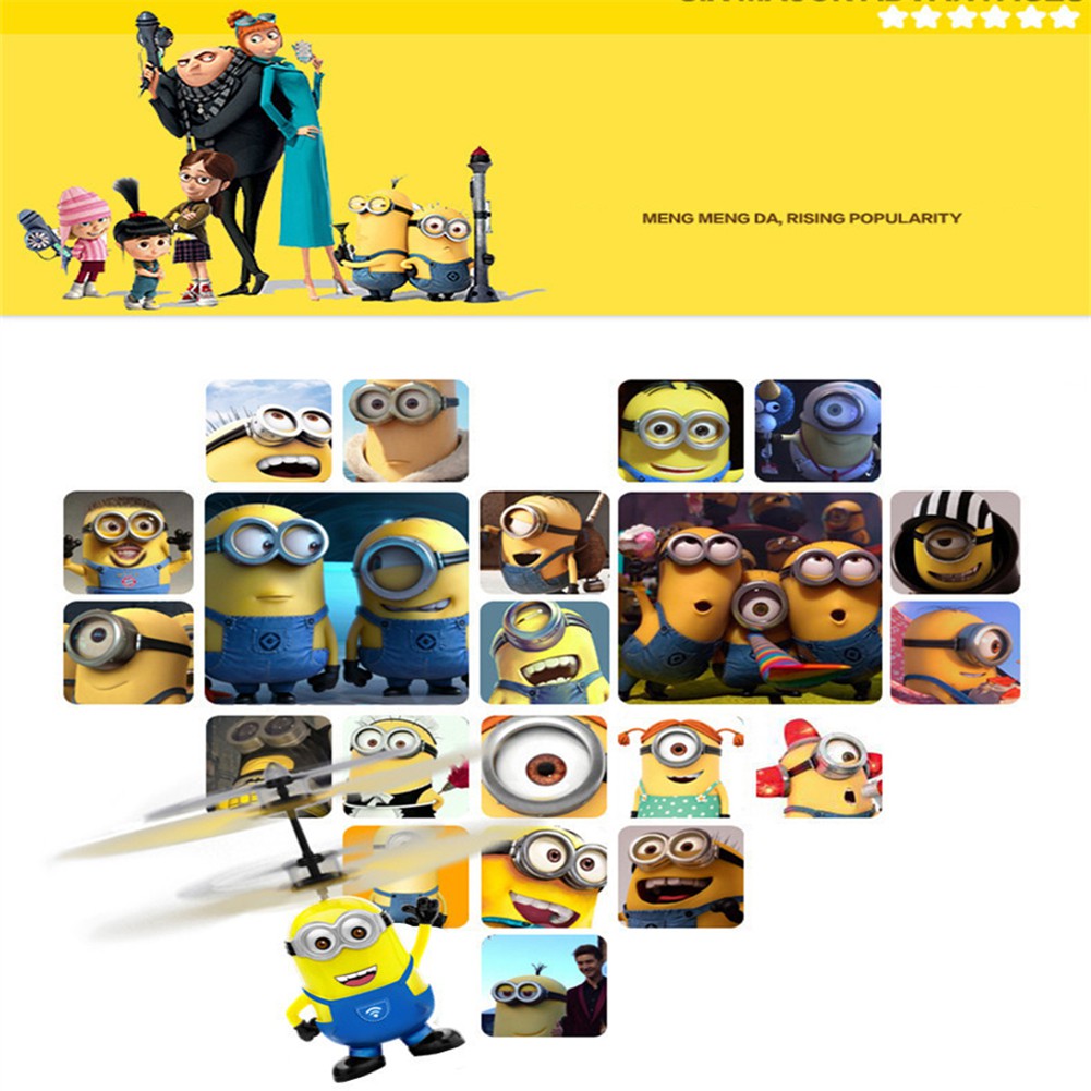 Máy bay trực thăng hình Minion có đèn LED RC