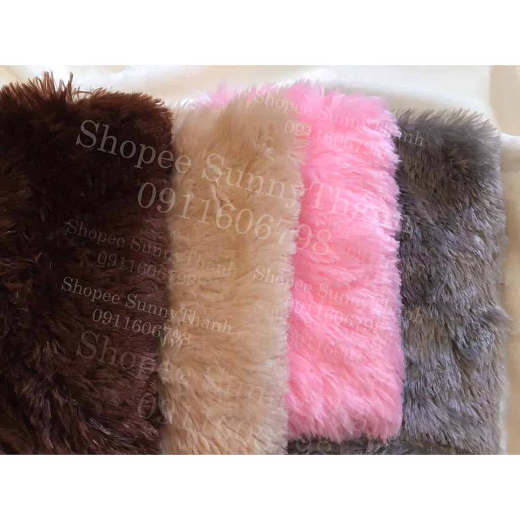 Vải lông thú dài 22mm nhiều màu