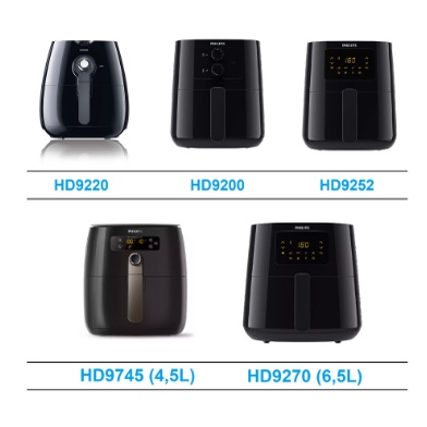 Nồi Chiên Không Dầu Philips HD9200 | HD9252 | HD9270 | HD9745 | HD9650 - Điều khiển cảm ứng - BH Chính Hãng