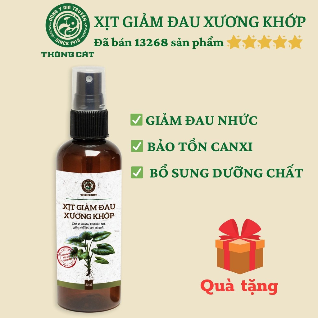 Hỗ trợ xương khớp-Xịt giảm đau xương khớp đông y gia truyền Thông Cát giúp cắt đứt cơn đau, bong gân tức thì