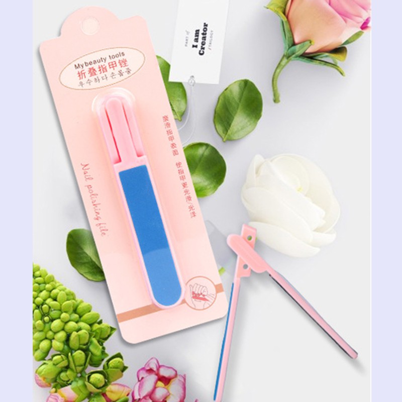 Folding Nail File đánh bóng khối đánh bóng dải Finger Nail đánh bóng công cụ chuyên nghiệp Portable