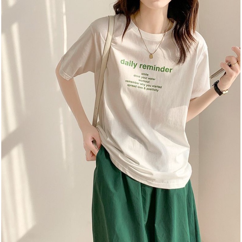 Áo thun nữ cotton in chữ đơn giản trẻ trung mẫu mới hottrend giá rẽ bán chạy