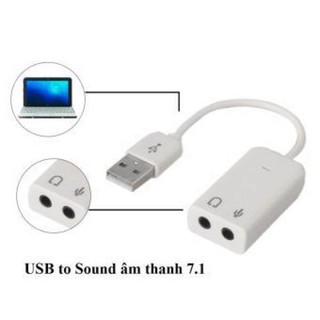 USB Sound 7.1 Có Dây - Cáp Chuyển Đổi Từ USB ra âm thanh cổng 3.5- Full Box- Bảo Hành 1 Tháng - 1 Đổi 1