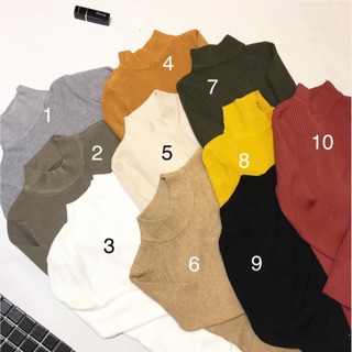 Áo len cổ 3 phân