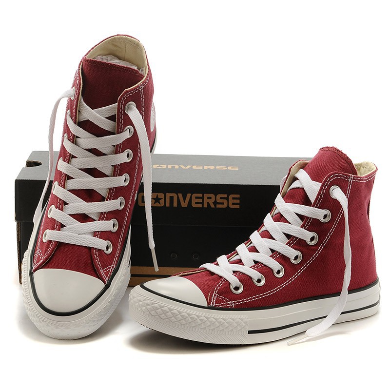 Giày AllStar Cổ Cao Đỏ Mận Nữ