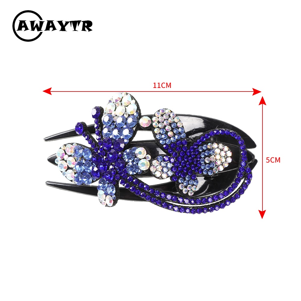 Kẹp Tóc Đính Đá Phong Cách Retro Thời Trang Dành Cho Nữ