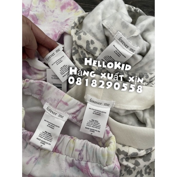 B401 - Bộ nỉ hoodie bé gái Foreverme