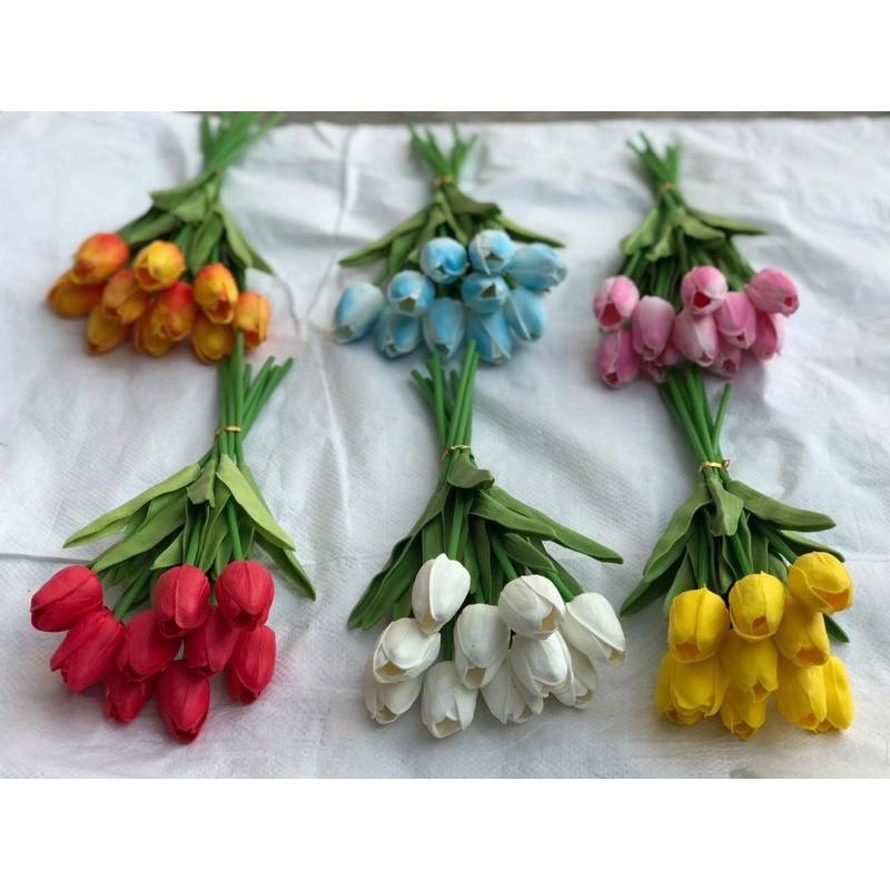 Hoa Tuylip Giả PU - Decor Studio, Trang Trí Phòng Khách, Để Bàn