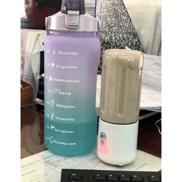Máy xay sinh tố cầm tay mini, máy say sinh tố đa năng 6 lưỡi Jucie dung tích 500ml