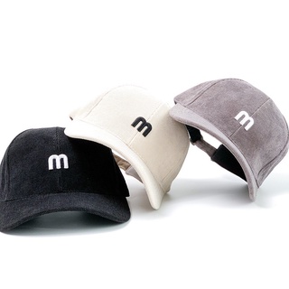Mũ lưỡi trai Nhung Tăm thêu chữ M thời trang nam nữ phong cách nón kết unisex đẹp Phong cách Hàn quốc siêu đẹp