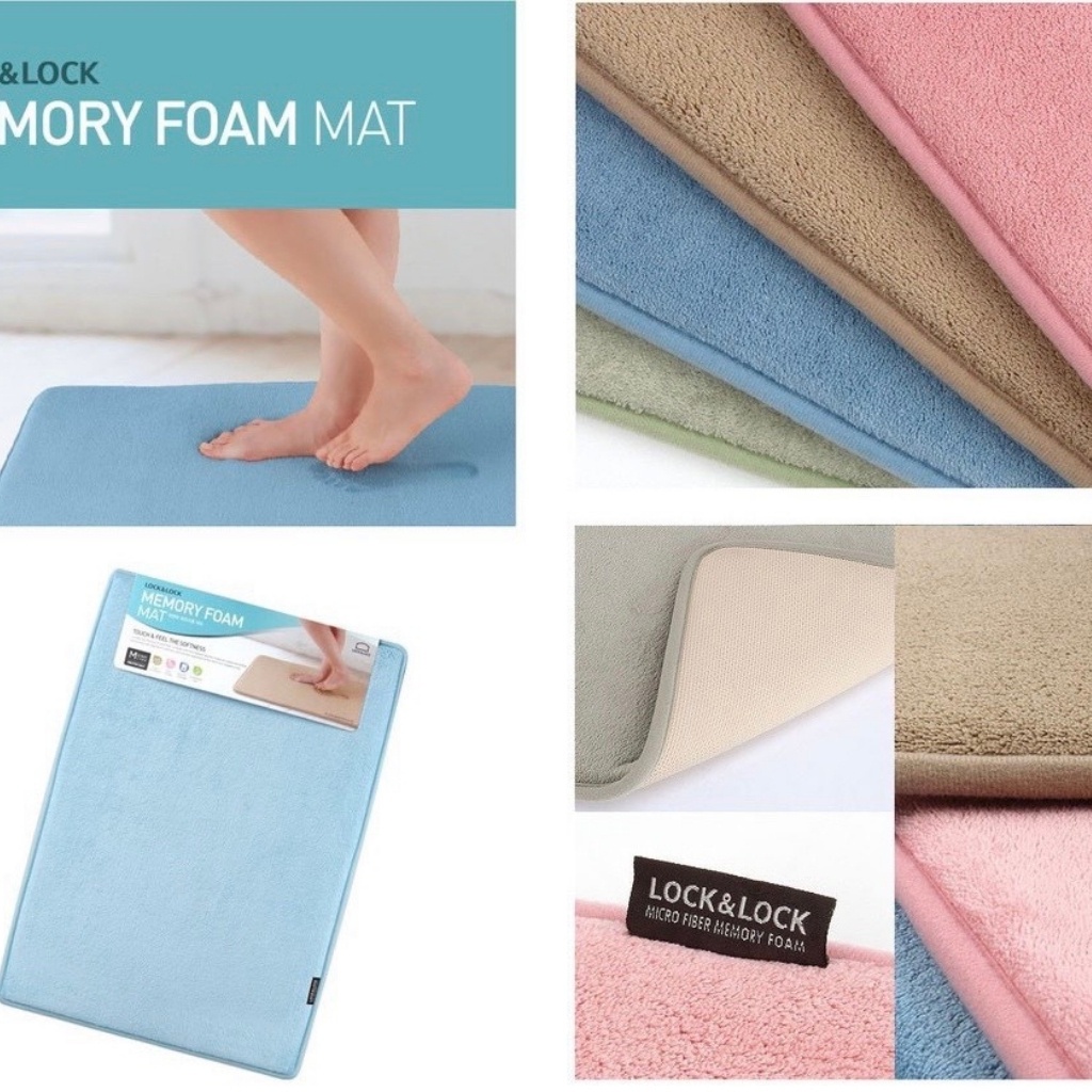 THẢM CHÙI CHÂN MEMORY FOAM MAT512 MAT513 MAT514 MAT515 (BASIC-TRƠN) [LOCK&amp;LOCK CHÍNH HÃNG]