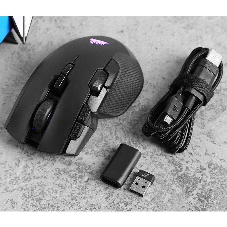 Chuột Không Dây Gaming Corsair Iron Claw RGB Đen 18000 DPI - Hàng chính hãng - BH 12 tháng