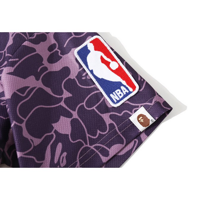 Áo Sơ Mi Đồng Phục Bóng Chày BAPE X NBA DB30 Giản Dị Dành Cho Nam Và Nữ