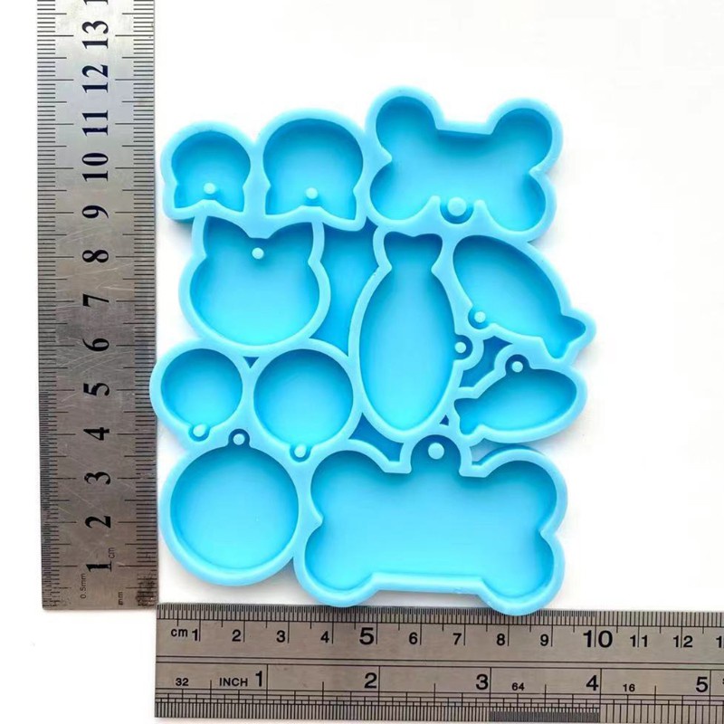 Khuôn Silicon Làm Đồ Trang Sức Hình Xương Cá / Mèo Đáng Yêu