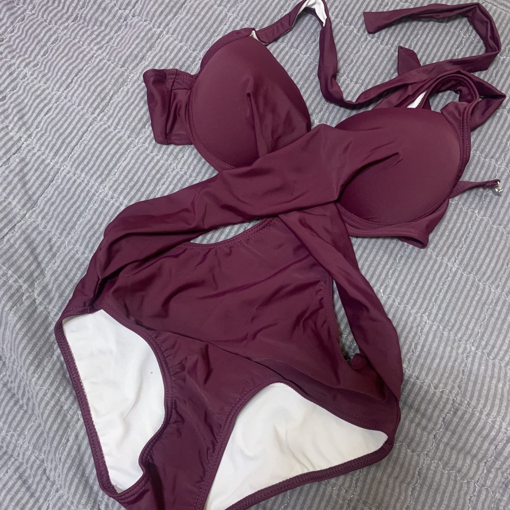 (Có hình thật, bigsize) Bikini đen, tím mẫu mới Hàn Quốc khoét eo đan đây eo tôn ngực khoe dáng sexy quyến rũ