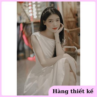 Đầm dự tiệc lệch vai xòe sang trọng quý phái thời thượng