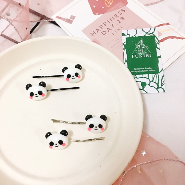 KẸP TĂM VÀ CỘT TÓC PANDA ẢNH THẬT