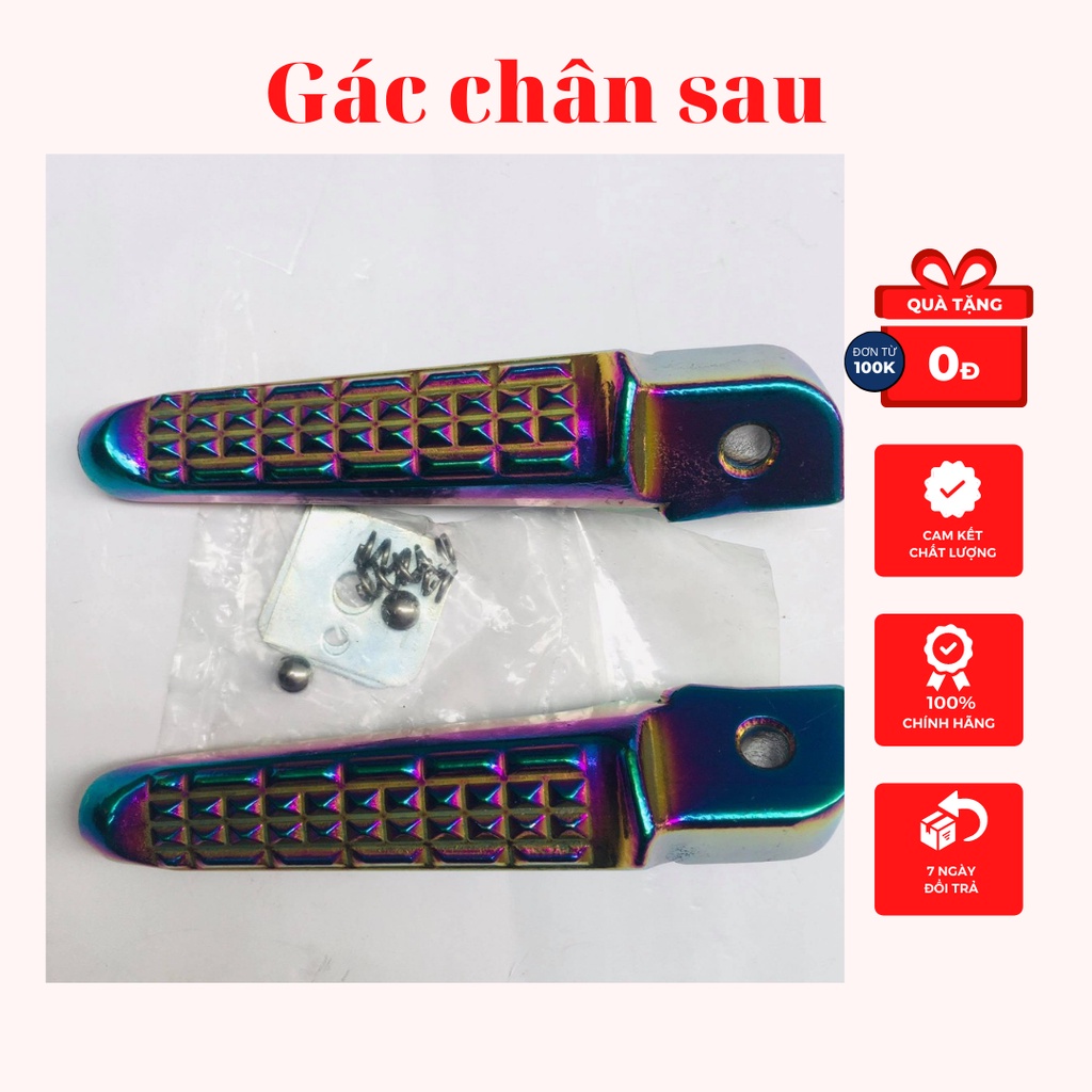 Gác chân sau nhôm xe máy gắn được nhiều dòng xe máy honda và yamaha như wave, sirius, exciter ...