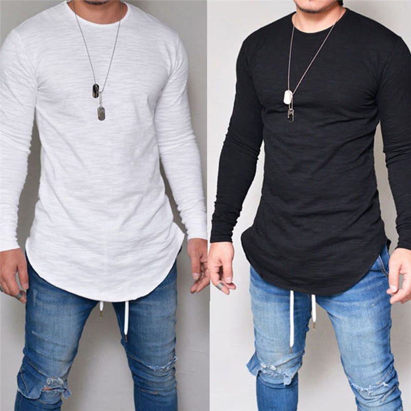 Áo thun dài tay cổ tròn phom ôm cho nam | BigBuy360 - bigbuy360.vn
