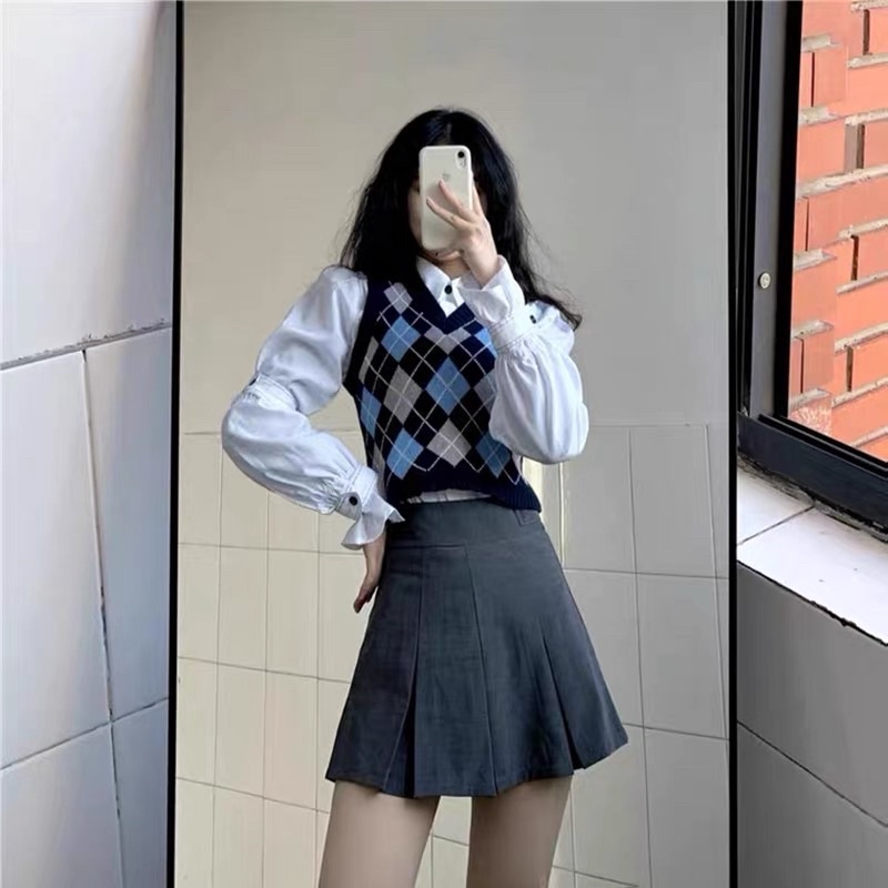 Áo Croptop Gile Len Montogi Hoạ Tiết Quả Trám Trendy (ẢNH THẬT+VIDEO) | BigBuy360 - bigbuy360.vn