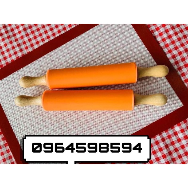 Cán bột gỗ silicon cán gỗ 29cm