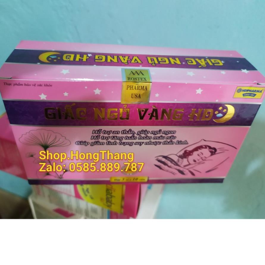 Giấc ngủ vàng HD dưỡng tâm an thần, tạo giấc ngủ sâu và giấc ngủ tự nhiên, tăng cường hoạt huyết dưỡng não hộp 30viên