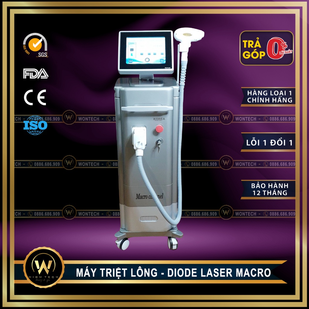 [WONTECH - NOW SHIP] Máy Triệt Lông Diode Laser Macro.