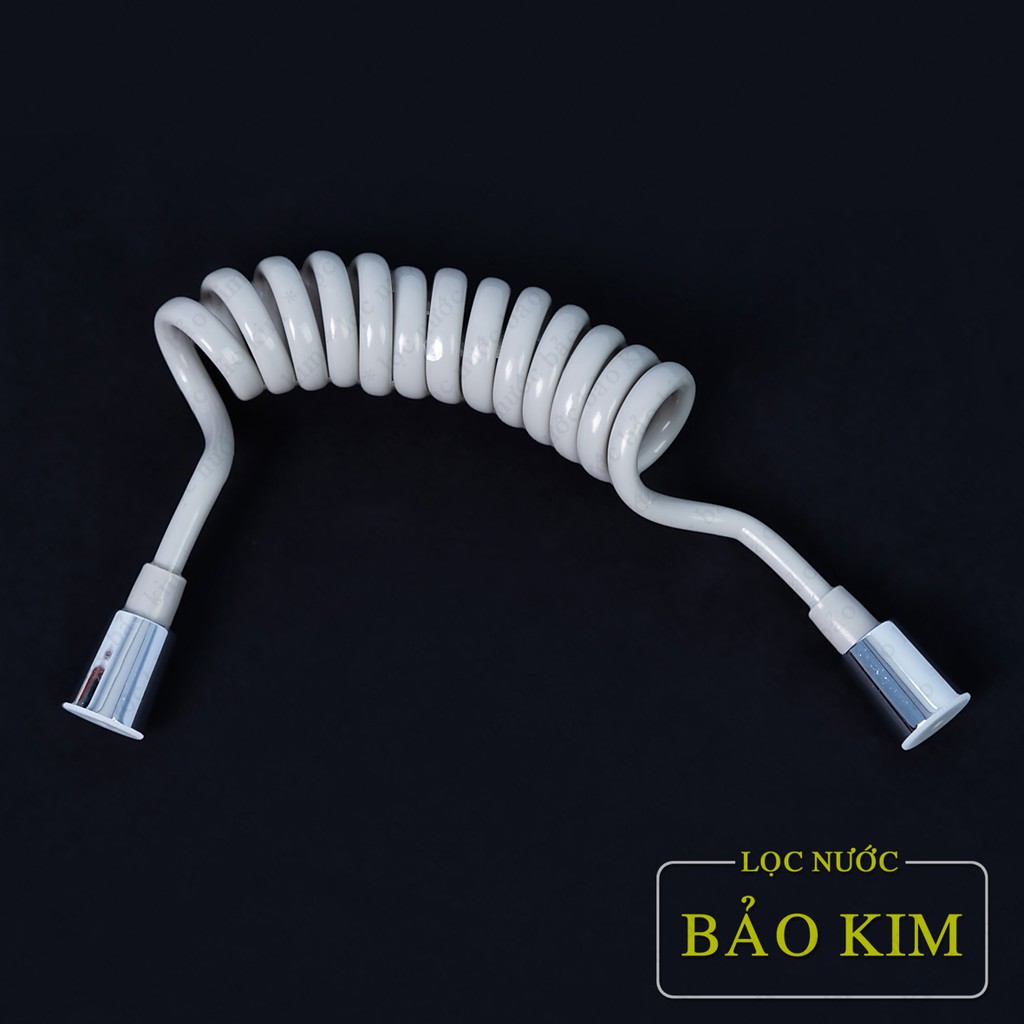 Dây ống nước vòi xịt nhà tắm chất liệu ABS thiết kế kiểu lò xo co giãn 1.5 mét