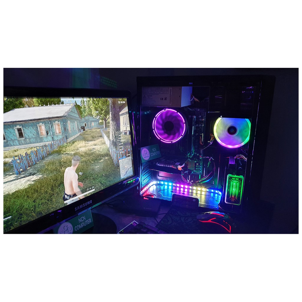 Bộ máy tính chơi game  Pubg Pc Fifa 4 Lol GATA 5 Case Led RGB màn hình 20in phím chuột | BigBuy360 - bigbuy360.vn