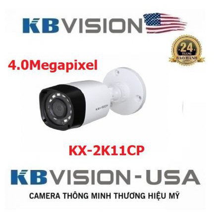 Camera Hdcvi Hồng Ngoại 4.0 Megapixel Kbvision Kx-C2K11Cp