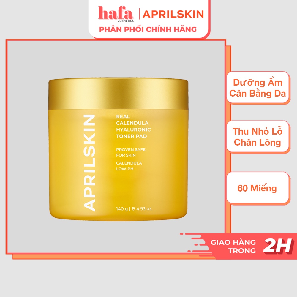 Toner Dạng Miếng Aprilskin Real Calendula Peeling Pad 120g (60 miếng) - HAFA BEAUTY _ April Skin Chính Hãng