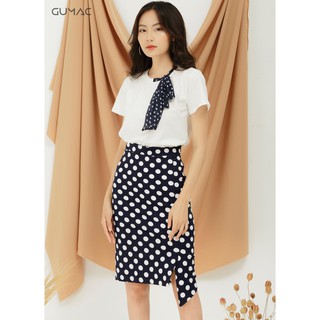 Áo thun nữ nơ chấm bi GUMAC AT09966
