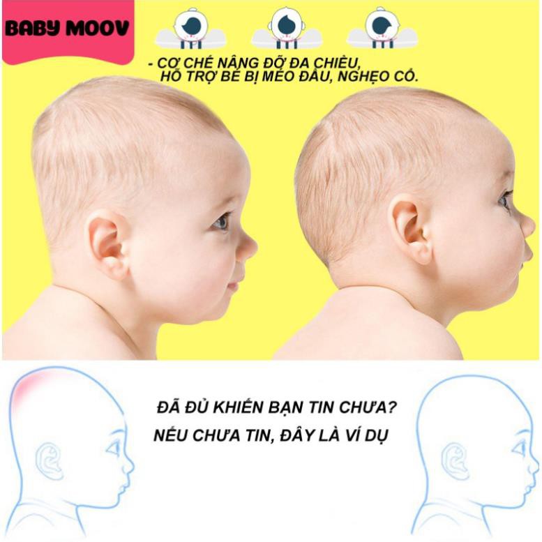 Gối Chống Méo Đầu Bẹp Đầu Cho trẻ Sơ sinh BABY MOOV PHÁP