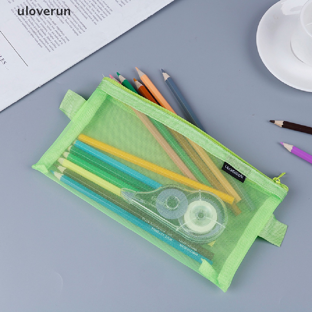 1 Túi Lưới Trong Suốt Đựng Bút Tiện Lợi Khi Đi Du Lịch