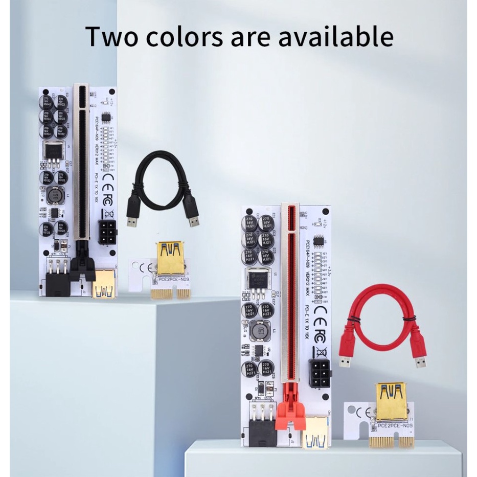 RISER TISHRIC 012-MAX - 010X - 009S Có LED cổng USB vàng Mới 100% - Đào coin lắp VGA rời