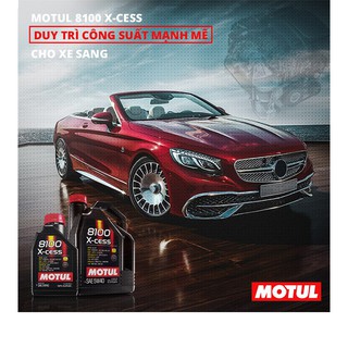 Nhớt Motul 8100 X-Cess 5W40 (nhớt 100% tổng hợp cao cấp cho xe hơi máy xăng và dầu, 5 Lít)
