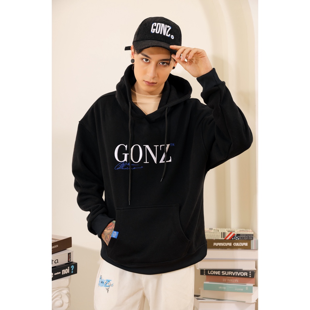 Áo Hoodies Gonz Mùa Đông Form Rộng - Hoodies 01 Màu Đen | BigBuy360 - bigbuy360.vn
