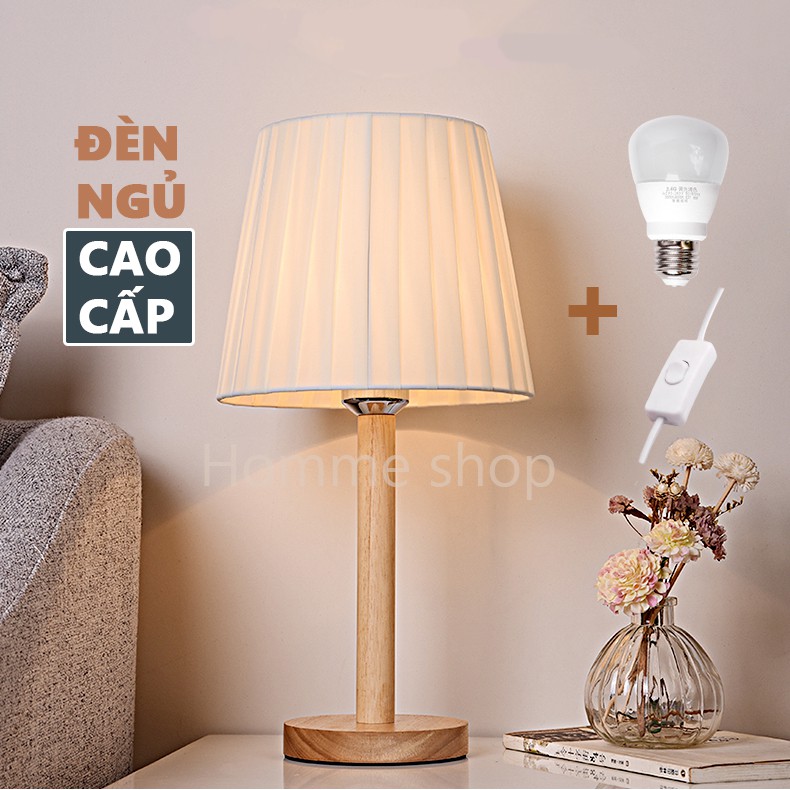 Đèn ngủ để bàn HOMME điều chỉnh độ sáng decor phòng kiểu Hàn quốc vintage