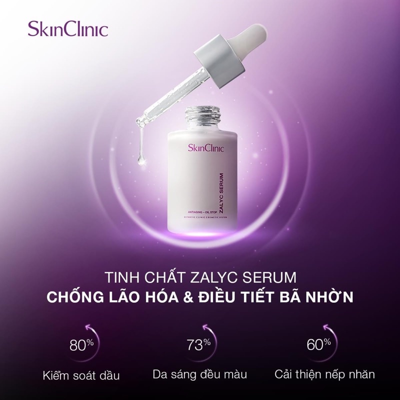 Serum Zalyc chống lão hóa và điều tiết bã nhờn được bào chế dành riêng cho làn da dầu, mụn 30ml - Dr. Hoàng Vũ