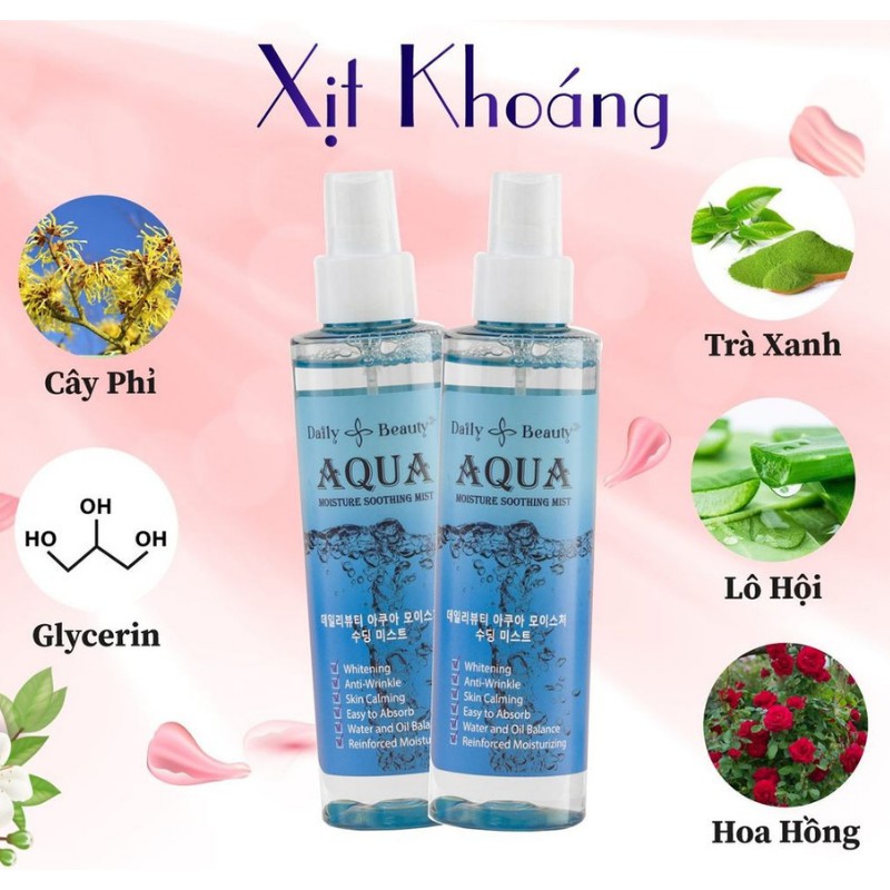 Xịt Khoáng Dưỡng Da Ẩm Mượt Mịn Màng 𝗔𝗾𝘂𝗮 𝗠𝗼𝗶𝘀𝘁𝘂𝗿𝗲 𝗦𝗼𝗼𝘁𝗵𝗶𝗻𝗴 𝗠𝗶𝘀𝘁