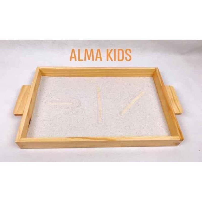 Khay Cát Tập Viết Tập Vẽ Đồ Chơi Giáo Dục Sớm Giáo Cụ Montessori Cho Bé