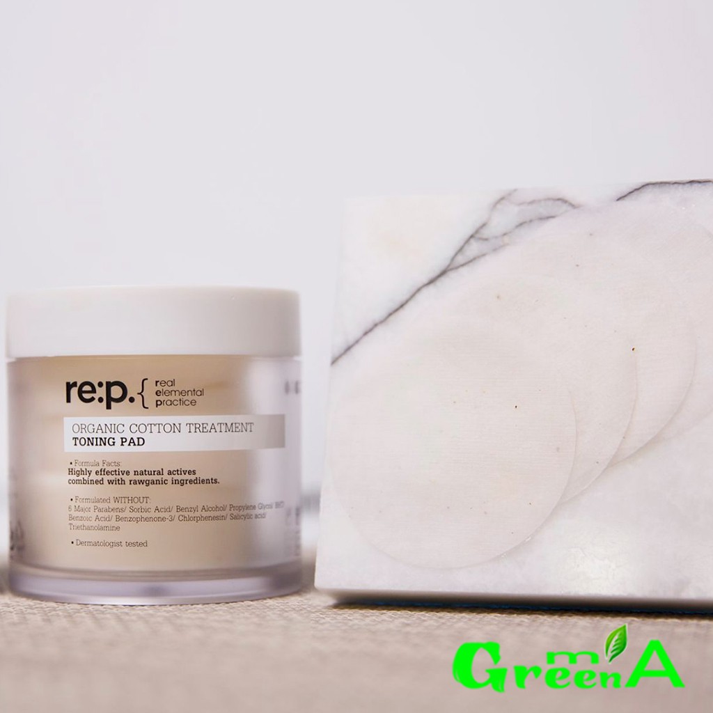 TONER REP Toner Tẩy Da Chết Phục Hồi Da Sau Mụn RE:P Organic Cotton Treatment Toning Pad 90 Miếng [NHẬP KHẨU] | BigBuy360 - bigbuy360.vn