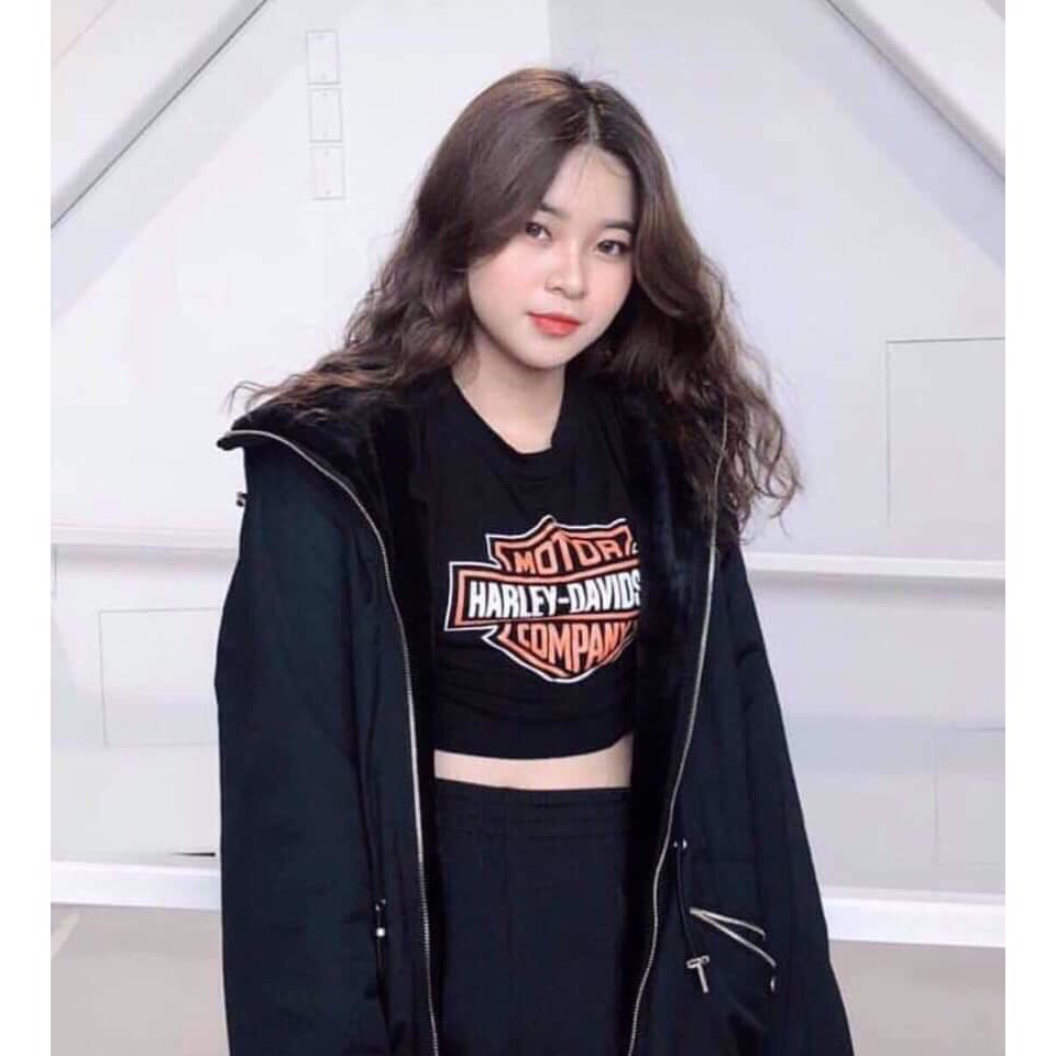 ( DEAL 1K ) (thitun15) áo croptop rộng tay ngắn đi biển - Áo croptop nữ tay lỡ crt màu đen kiểu đẹp | BigBuy360 - bigbuy360.vn