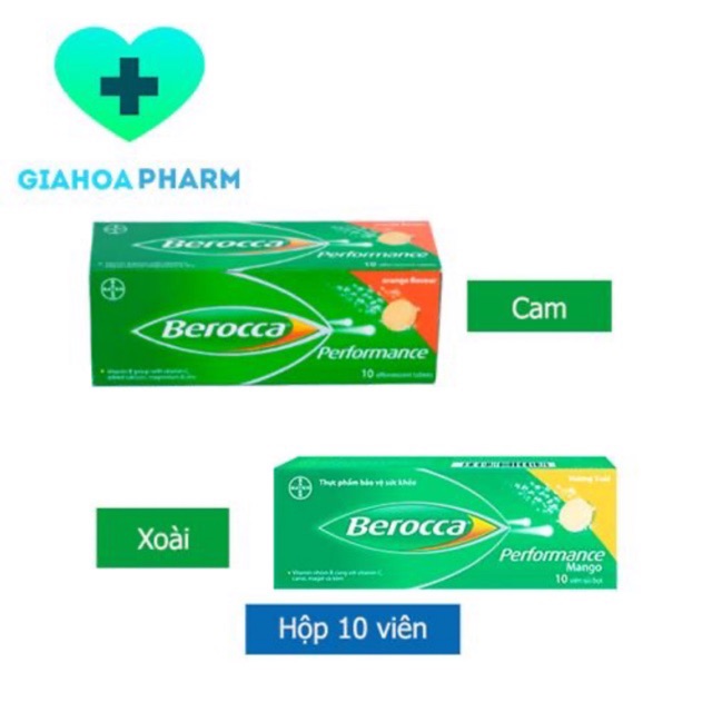 Berocca viên sủi tăng sức đề kháng- Hộp 10 viên