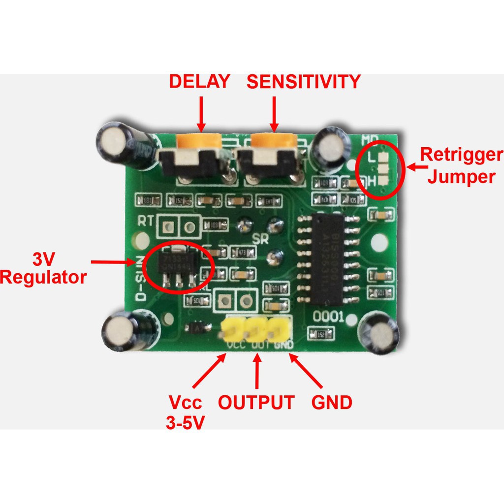 Module Cảm Biến Chuyển Động PIR HC-SR501 (Cảm Biến Thân Nhiệt) 95