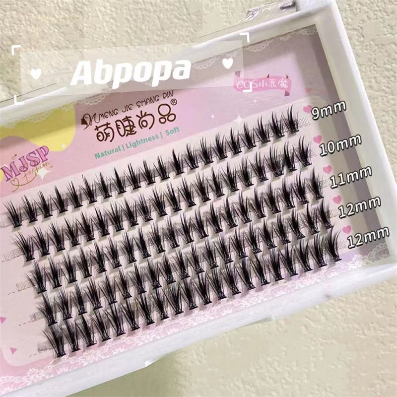 Abpopa MengJieShangPin® Lông Mi Giả Một Cụm Mảnh Tự Nhiên Có Thể Tái Sử Dụng
