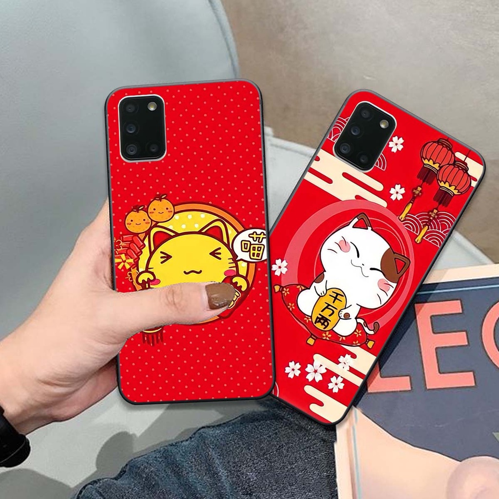 Ốp lưng Samsung A31 / A51 / A71 bộ hình TẾT Mèo thần tài may mắn MANEKI NEKO cực đáng yêu, siêu đẹp